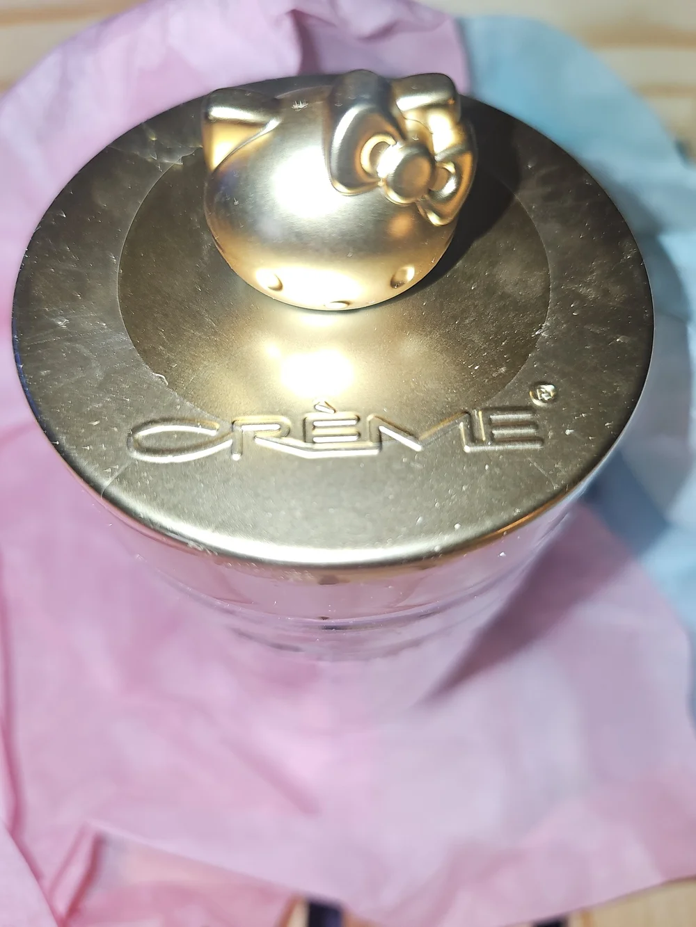 Hello Kitty Pink Bath Crystals with Gold Lid